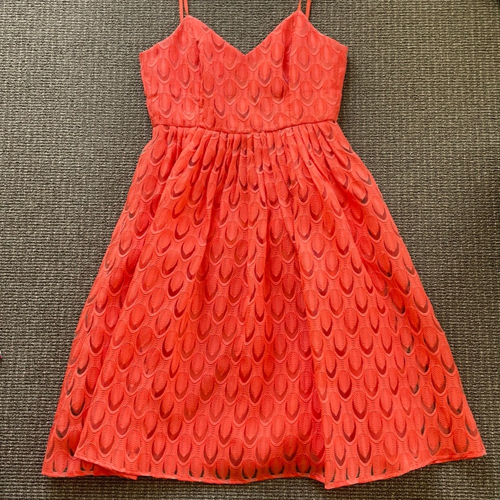 Ballerina slip dress in Coral from Anthropologie.